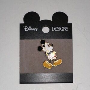 Disney Mickey Mouse Gold and Black enamel Brooch